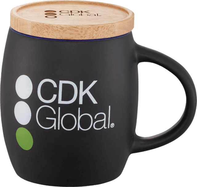 Hearth Ceramic Mug with FSC®100% Wood Lid/Coaster 15oz